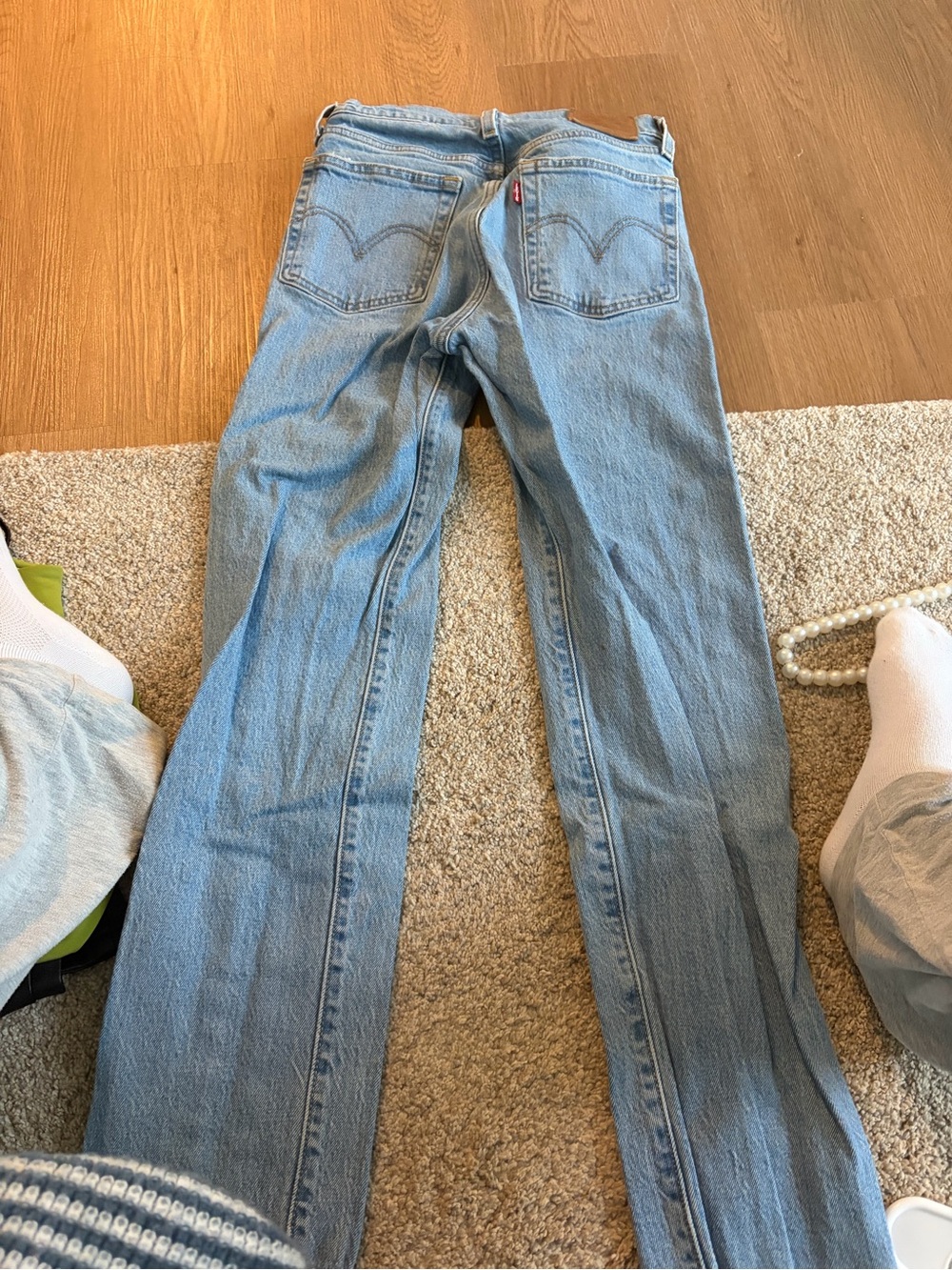 Levi's Light Blue Straight Leg Women's Jeans - Picture 3 of 4